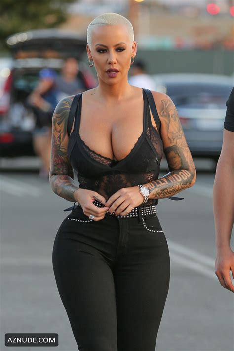 Amber Rose Sexy Nice Cleavage In Los Angeles Aznude