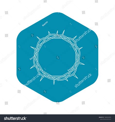 Crown Thorns Icon Outline Illustration Crown Stock Vector Royalty Free