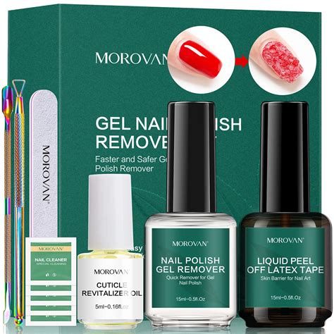 Amazon Morovan Kit removedor de esmalte de gel para quitar uñas