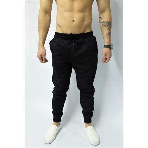 Calça Jogger Bermudaria Sarja Masculina Bege Netshoes