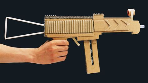 Diy Cardboard Toy How To Make A Machine Gun From Cardboard Batman