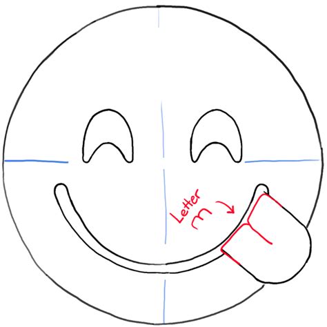 07 Smiling Tongue Out Emoji How To Draw Steps Learn To Draw Tongue Out Emoji Step By Step