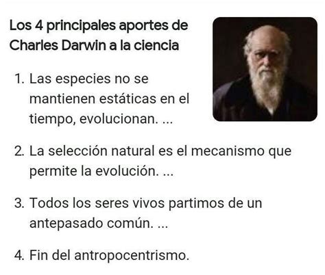 Cuales Son Las Aportaciones De Darwin En La Biologia Brainly Lat