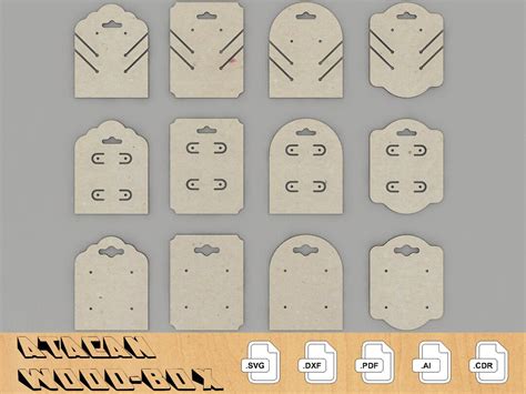 Necklace Display Card Svg Necklace Display Template Fot Etsy