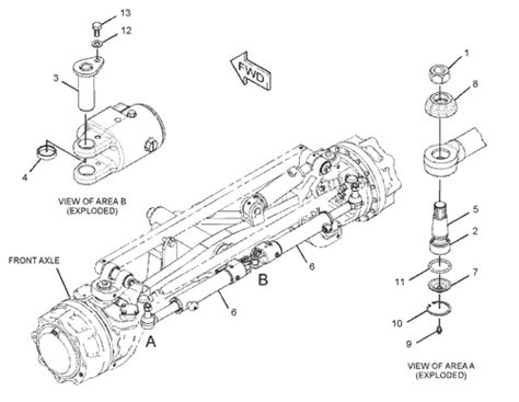 260 8709 Cylinder And Mtg Gp Steering Sn B9l1 Up Part Of 260 8698 Axle