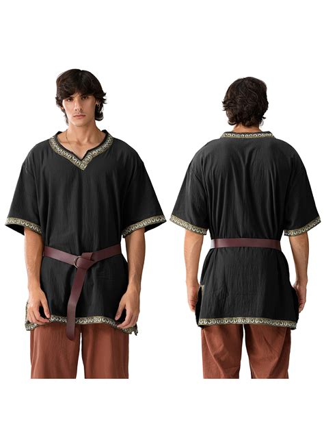 Inevnen Men Medieval Costume Renaissance Templar Knight Vintage Tunic