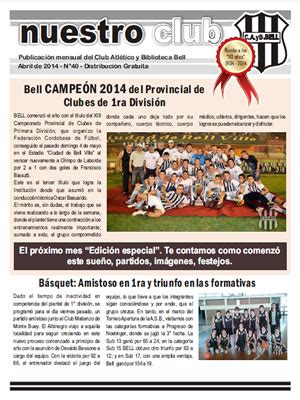 Revista Nuestro Club Club Atlético y Biblioteca Bell