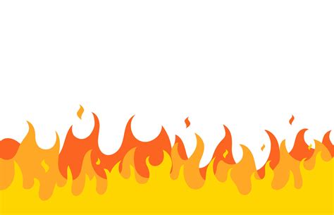 Fire Flame Vector Pattern Line Frame Fire Flat Simple Border Design