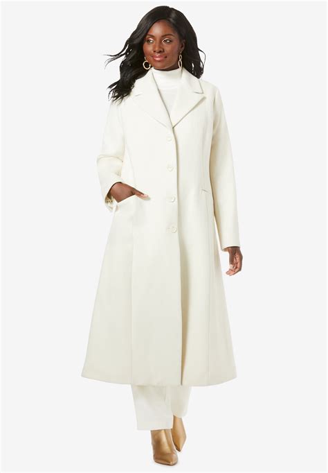 Full Length Wool Blend Coat Roamans