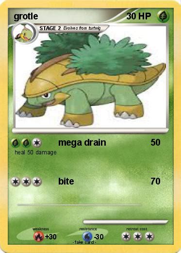 Pokémon grotle 152 152 - mega drain - My Pokemon Card