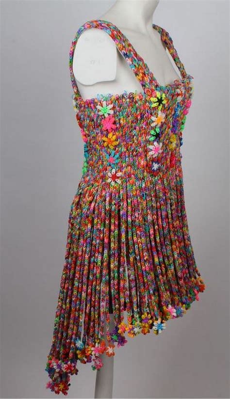 Dress Made From 50000 Loom Bands Up For Auction In Chiswick Loom