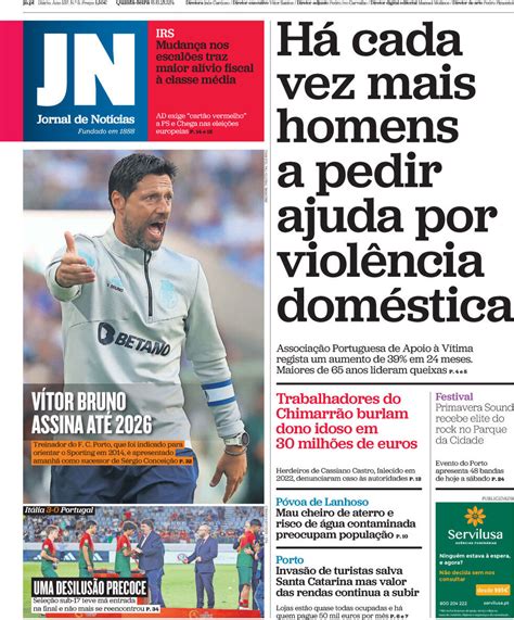 Capa Jornal De Not Cias Junho Capasjornais Pt