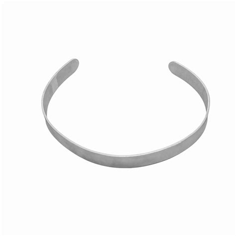 PULSERA ESCLAVA DE ACERO BLANCO ABIERTA ACEE10 Royal Mayorista