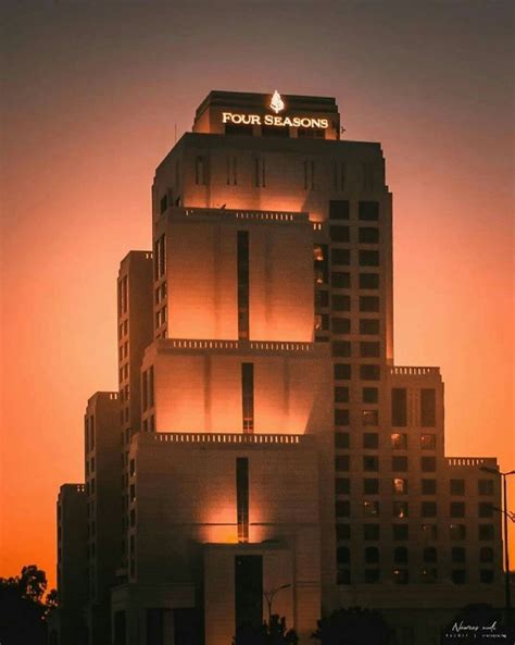 Four Seasons Hotel at Night in Damascus, Syria