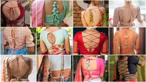 Back Neck Dori Blouse Designs Zigzag Dori Back Neck Blouse Design Back Neck Loop Blouse