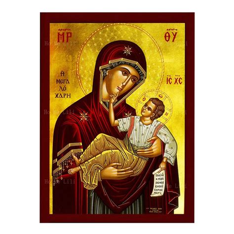 Virgin Mary Icon Panagia Paramythia Handmade Greek Christian Orthodox Icon Mother Of God