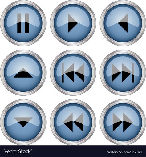 Glossy buttons Royalty Free Vector Image - VectorStock