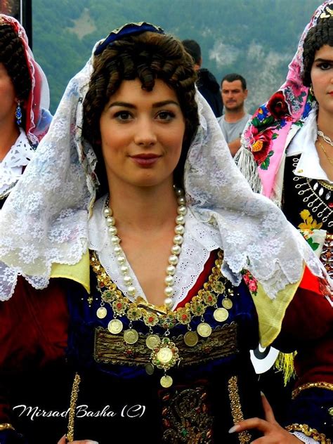 Albanian Girl In Traditional Costume