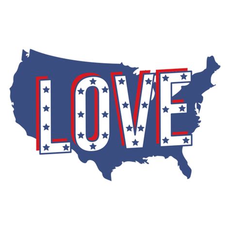 Usa Love Quote Semi Flat Png And Svg Design For T Shirts