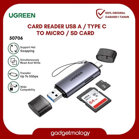 Jual Ugreen Card Reader Otg Usb A Type C In To Micro Sd Memory