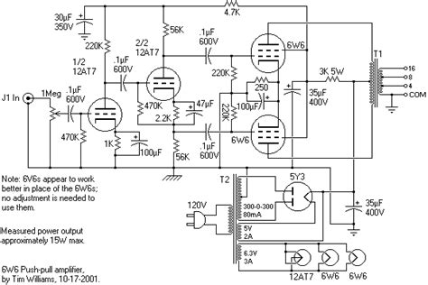 6v6 Push Pull Amp Schematic Iot Wiring Diagram