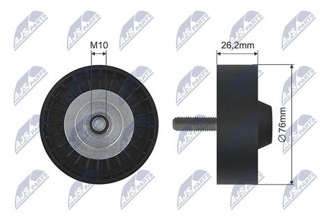 Tensioner Pulley V Ribbed Belt Rnk Vw Nty F