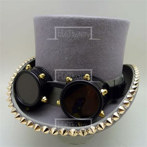 Steampunk Nude Hat For DIY Retro Wool Felt Topper Top Hat With Removable Tack Goggle And