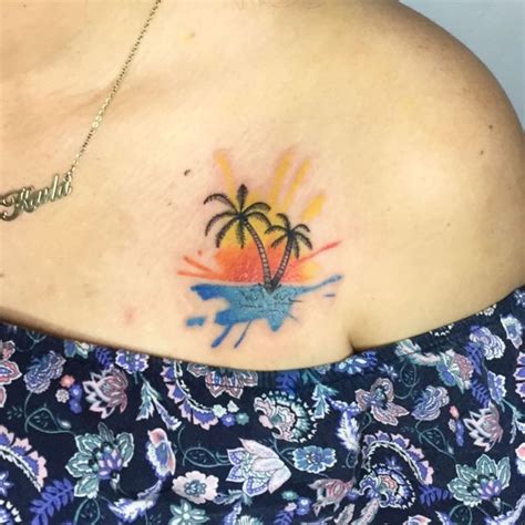 Tatuagem de praia 45 ideias pra você que ama mar sol e areia