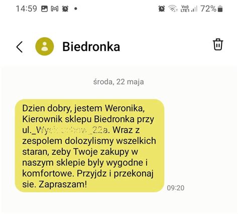 Biedronka znów wysyła SMS y do klientów Niektórzy mogą się zdenerwować