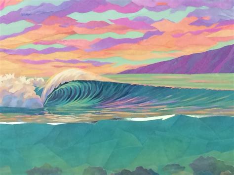 Surf Painting Water Painting Surfing Pictures Art Pictures Gifts