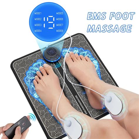 Electric Ems Foot Massager Pad Relief Pain Relax Feet Acupoints Massage