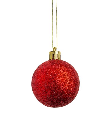 Premium Photo Red Christmas Ball Isolated On White Background