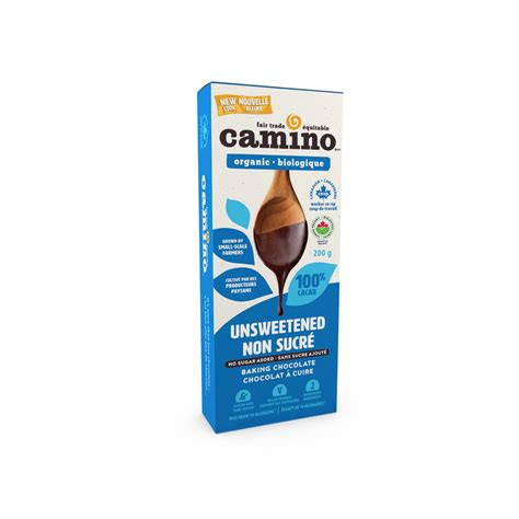 Unsweetened Baking Chocolate Camino Canadian Fair Trade Organic