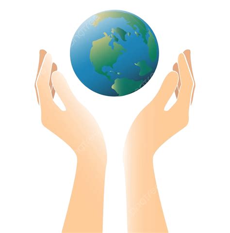 Hands Holding World Vector Global Background Environmental Vector