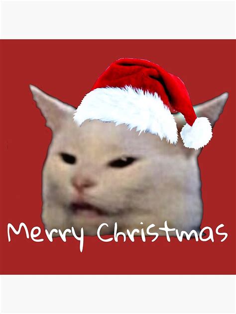 "Cat meme christmas" Poster for Sale by DaanyaalHussain | Redbubble