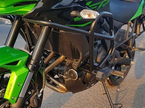 Crash Guard With Slider Black For Kawasaki Versys Zana Zi