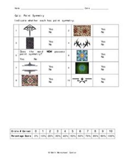 Point Symmetry Worksheet for 6th - 8th Grade | Lesson Planet