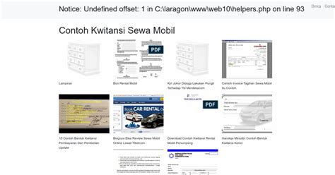 Contoh Kwitansi Sewa Mobil