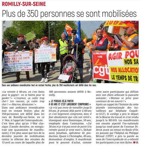 Cgt Union D Partementale De L Aube Manifestation Du Er Mai Dans La