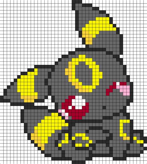 Pokemon Adorable Umbreon Perler Bead Pattern Bead Sprites