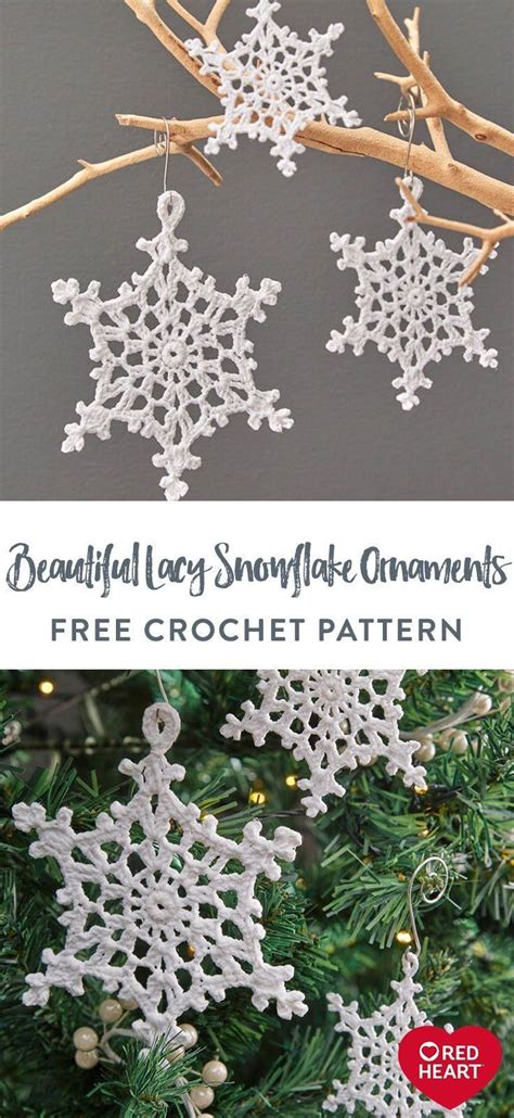 Free Intermediate Aunt Lydia S Beautiful Lacy Snowflake Ornaments