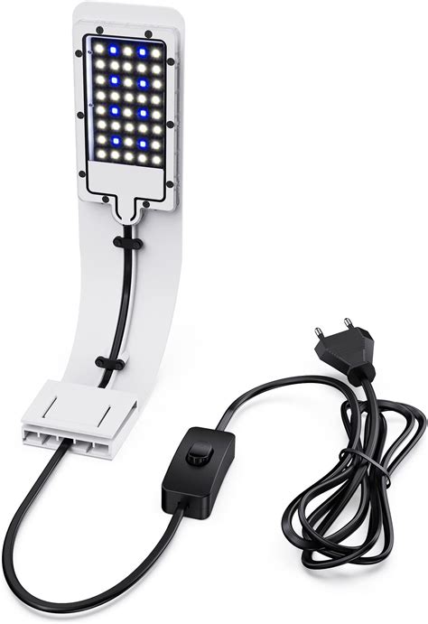 NICREW Lampe LED Ultra mince pour Petit Aquarium Lampe Éclairage