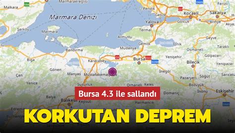 Bursa da deprem mi oldu Bursa da deprem kaç şiddetinde oldu AFAD son