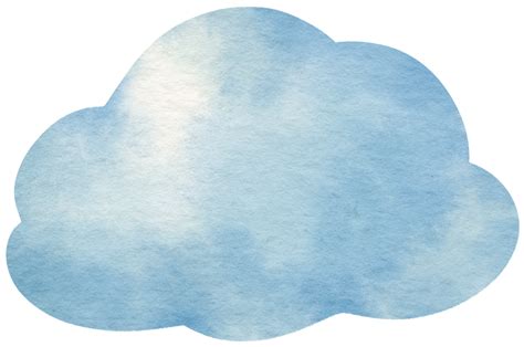 Nube Acuarela Pintada A Mano Png