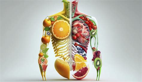 Fresh Food In Human Body Nutrition For Human 22874906 Stock Photo