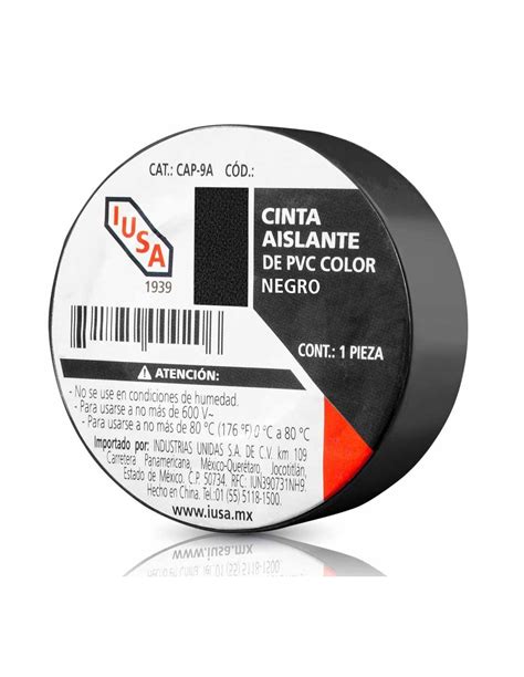 Cinta Aislante De Pvc Negra Mm X Mt Caja Pzas Cintas