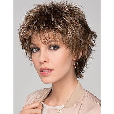 Amazon Renershow Brown Highlight Short Pixie Wigs For White Women