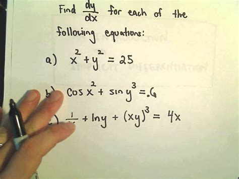 Implicit Differentiation For Calculus More Examples 1 Math