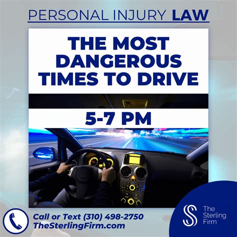 The Most Dangerous Times To Drive Personal Injury And Business Law