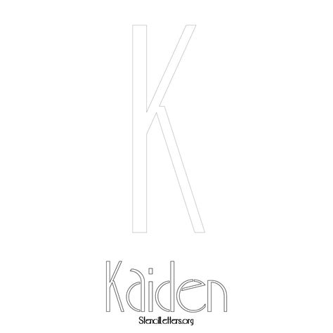 Kaiden Free Printable Name Stencils With Unique Typography Styles And